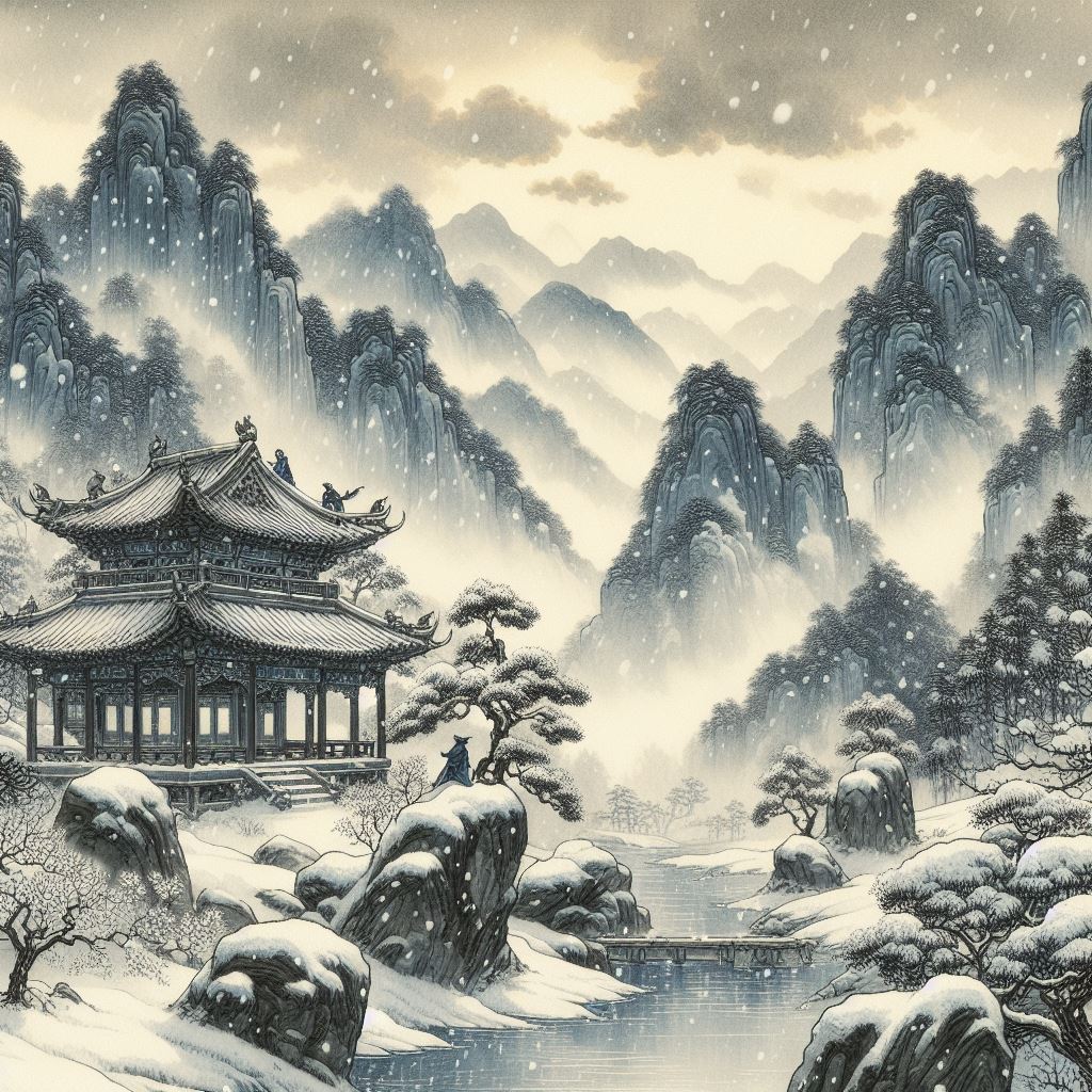 漱冰濯雪，眇视万里一毫端。