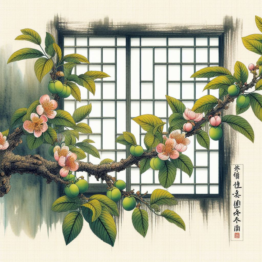 梅子留酸软齿牙，芭蕉分绿与窗纱。